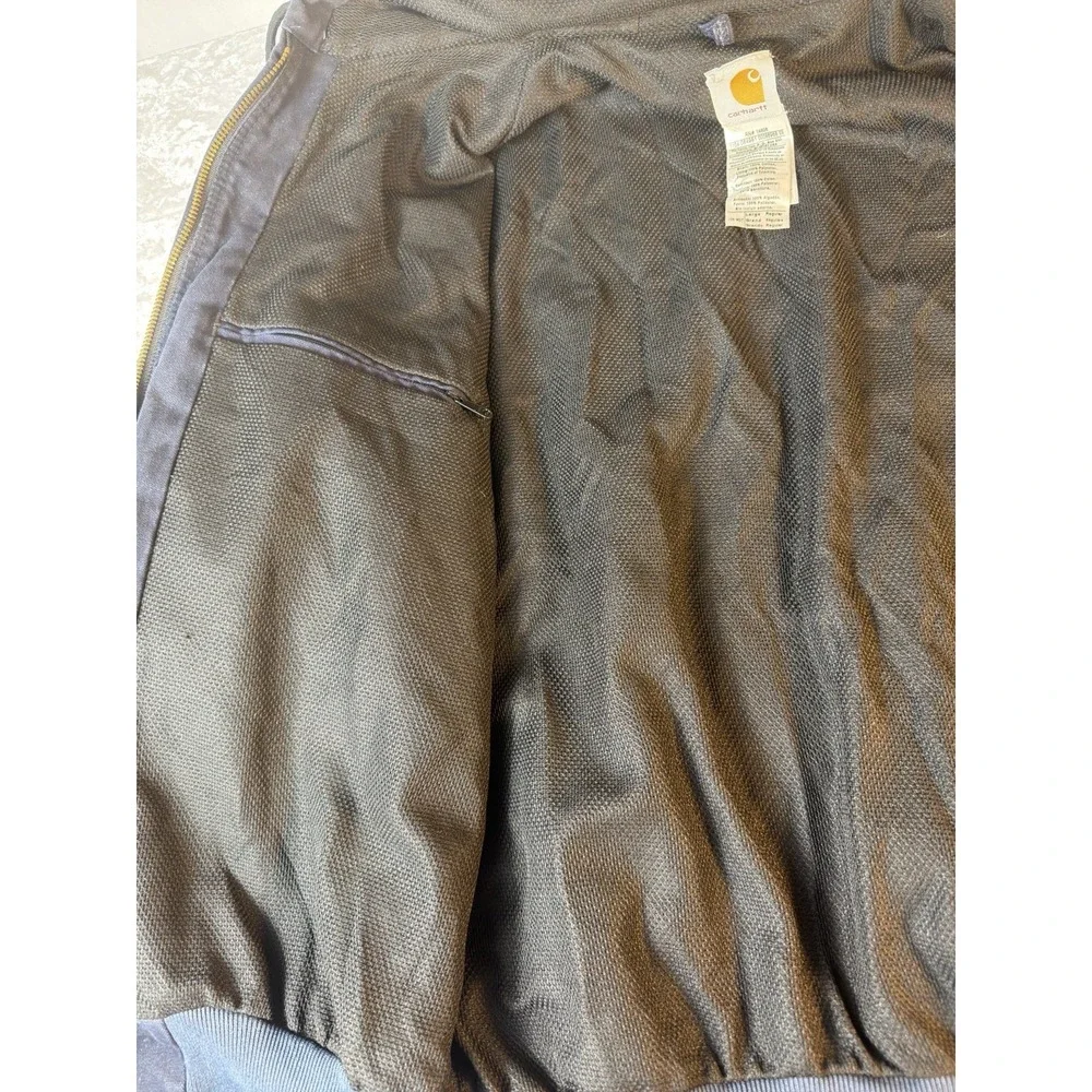 Carhartt J140 Active Jacket Large‎ Regular MDT Blue Hooded Duck Canvas Workwear